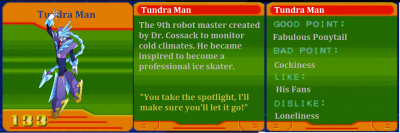 Tundra Man CD by Eddy64
Tundra Man definitely is stylish, and probably has my favorite stage theme in the game.  He's probably my second favorite of the MM11 Robot Masters.
