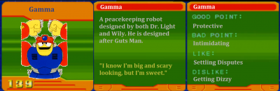 Gamma CD by Eddy64
I feel like I vaguely remember Captain N giving me the wrong idea of what Gamma was weak to, but it's been a long time and I don't remember.
