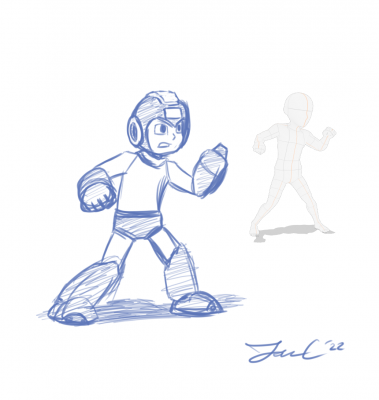 Mega Man Model Practice by Jon Causith
Another ClipStudioPaint experiment, this time posing a model to do a sketch of Mega Man.  Interesting seeing the process!
