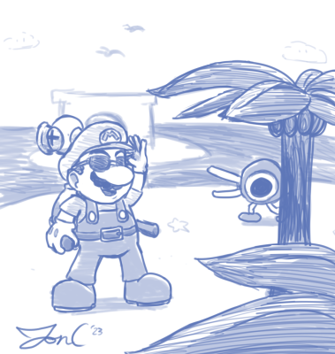 Mario and FLUDD on Gelato Beach by Jon Causith
Beware the dreaded Cataquack, it stalks you in broad daylight!
