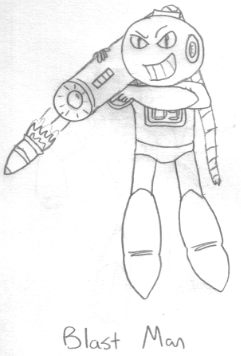 Blast Man by MegaBetaman
This version of Blast Man seems to go with the theme of bombs.  BOOOOOOOMBS!  Well, he seems happy about it, anyway ^_^
