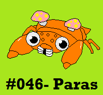 Paras by Dragoonknight717
Paras is one of those undeniably cute Bug types.  I always did like Paras, and the poor thing's major appearance in the anime did nothing to dissuade that.
