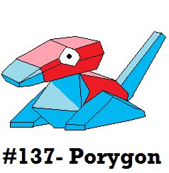 Porygon by Dragoonknight717
Porygon was always one of my favorites.  Pricey though it was to obtain one, I always loved having him on my team.  Though he's gained two evolutions by now, the original is still my personal favorite design-wise.
