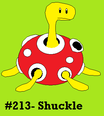 Shuckle by Dragoonknight717
Shuckle is.... strange.  One of those Pokemon I've never been able to figure out.  What the heck is it?  Even training one is weird due to their unorthodox stats and movepool.
