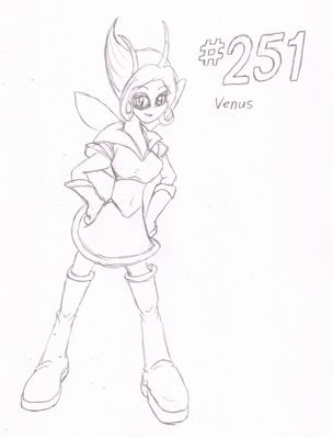 251 - Venus
Venus the Celebi is a self proclaimed time traveler, though most think of her as just a playful eccentric.  She usually dresses in what one could call a "retro future" style, like something from an old sci fi movie.
