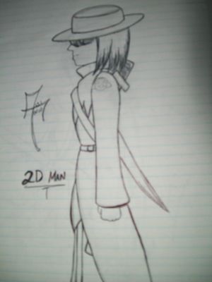 2D Man Anime Style by IrukaAoi
Here we have a forum member, 2D Man, given a stylish anime look.  Quite striking, that.

