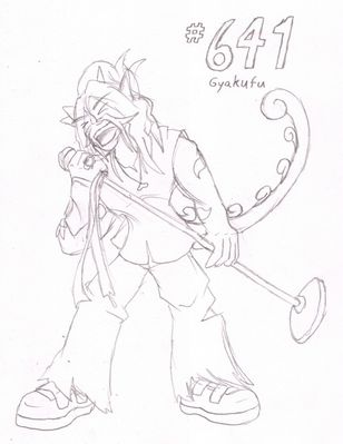 641 - Gyakufu
Here we have my Tornadus, Gyakufu.  The charismatic lead singer for the Elder Gods of Unova, his vocals carry great power and emotion, easily able to create any kind of mood the group wants for their songs.  A bit of a womanizer, Gyakufu is quite the charmer, often seen with female groupies after a successful concert.
