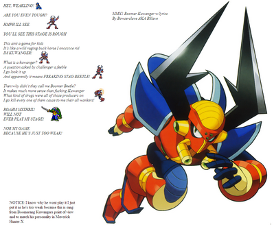 Boomer Kuwanger Lyrics by Bowserslave
The music, the one thing I actually do like about the X series.
