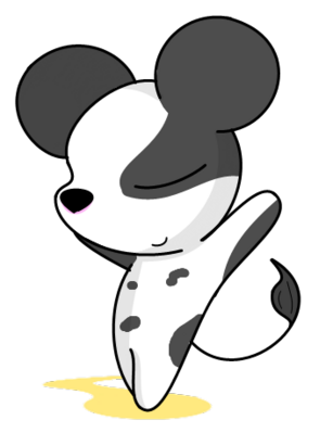 Butter Nezumi by Neo
Behold, the majestic cow mouse!  Butter Nezumi is a rather interesting hybrid, even clearly having a cow tail in the game.  Neo got some inspiration here from a running joke about Luigi buttering the soles of his shoes.  At least Butter Nezumi seems more graceful about it all!
