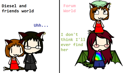 Chen is Hiding by DelralionV2
I have no idea what's going on, so here's a comic of me with a Chen on my head.
