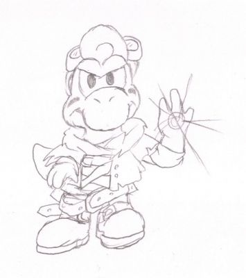 Ezrael Yoshi
So what happens when you combine League of Legends with Paper Mario : The Thousand Year Door?  Apparently a pretty boy Yoshi turns into a stereotypical JRPG hero...  You'd have to ask Pink, this hails from one of her broadcasts.
