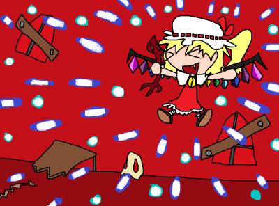 Flandre in the Basement by Raul Molar
I never have made it to Flandre's stage.  Remilia has seen to that.
