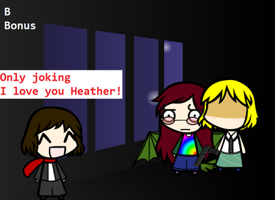 Heather vs The Heckler Bonus by DelralionV2
I don't think Heather quite knows how to take that one...  Maybe the insults were better?  At least she had comebacks for those!
