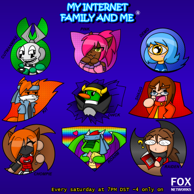 My Internet Family and Me by Neo
You have to be careful what you say with Neo around... XD  In talking about myself and my friends, I referred to us as a wacky sitcom internet family of sorts, and Neo pounced XD
