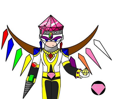 JewelMan EXE by GandWatch
A very stylish, colorful rendition of JewelMan as a Navi, send in by GandWatch.  There's a bit of Touhou influence here with the Flandre style wings, and I love how colorful this one is.  I'd definitely use this Navi.
