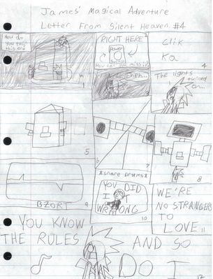 Letter from Silent Heaven Pt 4 by Drew
Even in Silent Hill, no one is safe from the Rick Roll!  Although, given the overall theme of Silent Hill 2, perhaps "Never Gonna Give You Up" is a fitting song...  Strange, isn't it?
