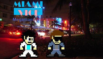 Miami Vice Mega Man & Proto Man by LTFC1992
It looks like Mega Man won't be alone in Miami anymore, Proto Man is along for the ride.  Though shades, Miami, and crime seem to call a different show to mind....  Yeaaaaaaaaaah....

