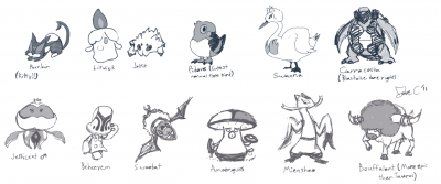 Pokemon Unova Teams by Jon Causith
And here we have our favorite Pokemon of the Unova region.  The fact that Amoonguss became one of mine was sheer chance, as I ran into a Shiny one while trying to catch a good Bouffalant.
