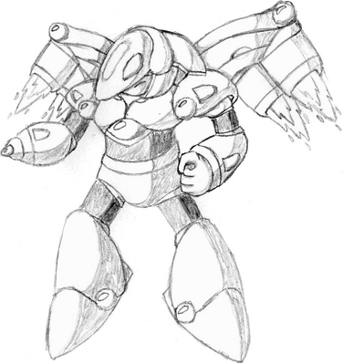 Cambia Flying by Hfbn2
A nice concept sketch of Cambia's flight mode.  The helmet makes me think of.... blast, who was it...  Regulus?  From Bomberman 64, I want to say that's who it was I'm thinking of.
