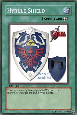 Hyrule Shield by beedolphin
The Hylian Shield was always a welcome sight in the Zelda games, a little more defense against Gannon's hordes.  Just a shame it also meant Like Likes were going to become really annoying...

