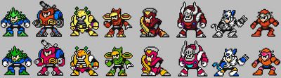 Mega Man V Colored by DelralionV2
Here's a rather nice set of colored Stardroids, even some with shading.  They look rather nice, though by his own admission, some of the colors are a little off.
