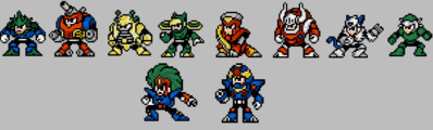 Mega Man V Genesis Colors by DelralionV2
Here we have the Stardroids with a Genesis pallet.  Mercury still seems to be a bit off, missing the pink parts of his armor, but let's face it, he always was pretty garish.
