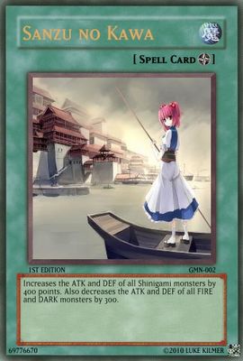 Sanzu No Kawa by zacexe3
This card by itself has some useful abilities, though combined with Komachi, it helps out even more, limiting your opponent's abilities.
