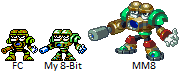 Search Man Sprite by Hfbn2
Hfbn2's version of Search Man seems to get his overall body shape a lot closer to the original.  Credit to RM8FC though on this, I do think Search Man is one of their better programmed Robot Masters, sticking closer to the original than some of the others.
