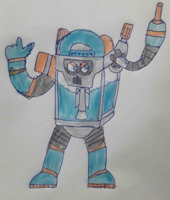 Coolant Man by Gabriel Dreemurr
A rendition of my first attempt at a "non humanoid" Robot Master, Coolant Man!
