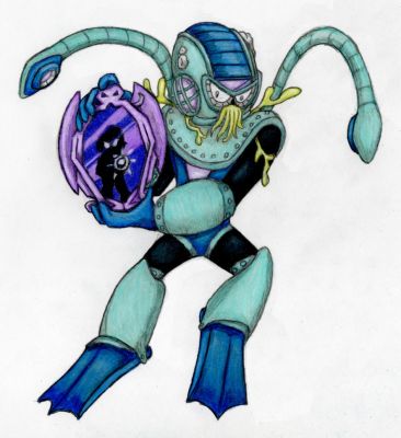 RMN-013 - Abyss Man
A deep-sea salvage robot, Abyss Man once found a strange mirror in an underwater ruin.  He hasn't been quite the same since.
