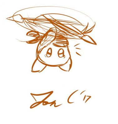 Bandana Dee by Jon Causith
To quote medibot : Kirby and Dedede can fly because they inflate.  Meta Knight can fly because he has wings.  Waddle Dee can fly because he really wants it.
